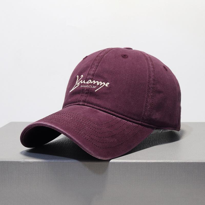 

Женская бейсболка весна и осень мягкий верх вышивка большой обхват головы широкий козырек кепка с козырьком увеличенная и углубленная шляпа мужская Average size (55-59cm) фиолетовый