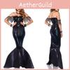 Hot Film Theme Mermaid Gown For Role Play And Stage Shows In Durable Polyester