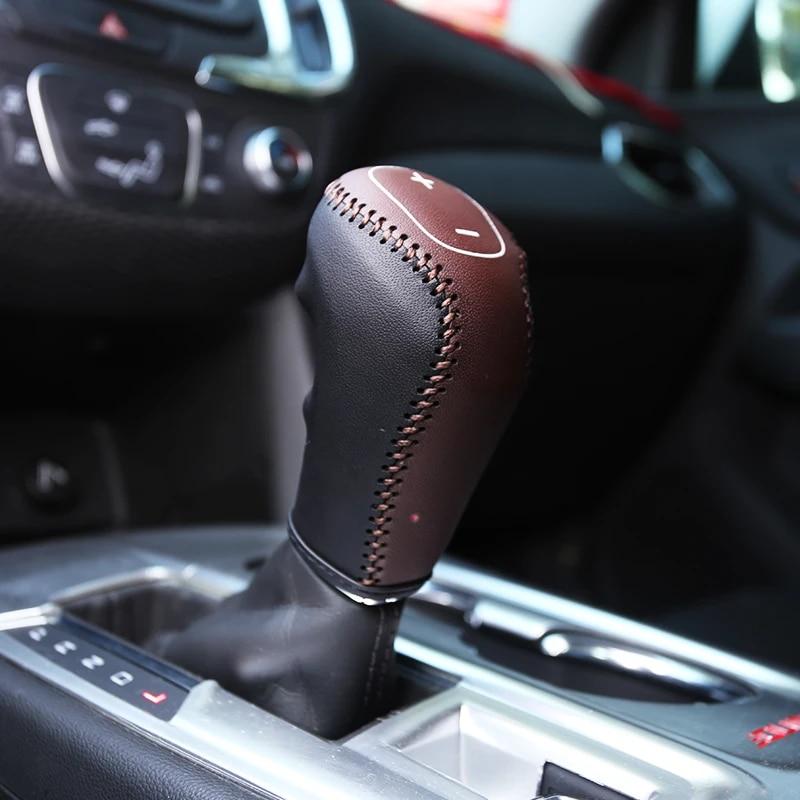 My Good Car Schutzhülle für Schaltknauf, Leder, Schwarz, für Chevrolet ChevyEquinox 2016–18, Zubehör