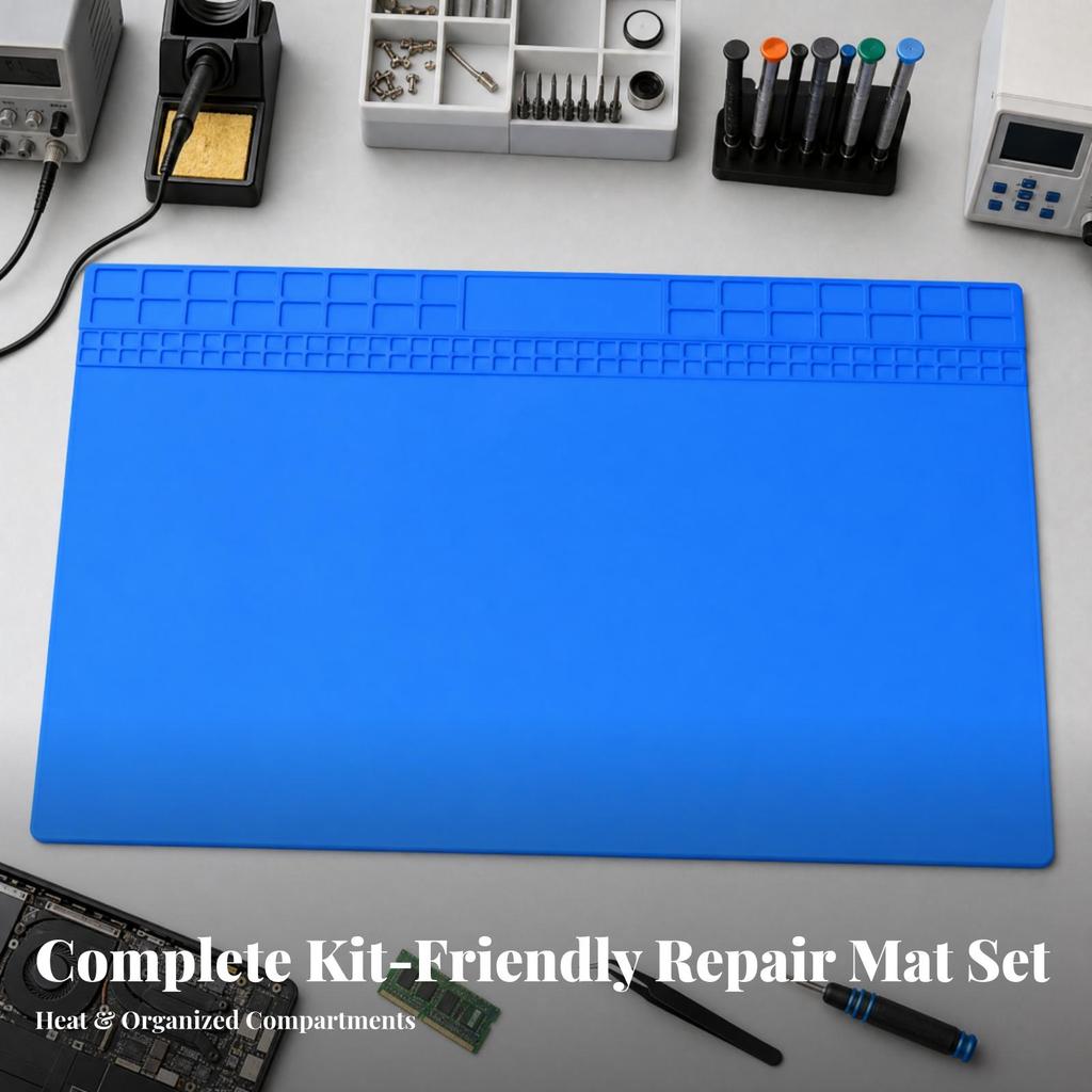 Heat-Resistant Soldering Mat Flexible Silicone Repair Work Rollable