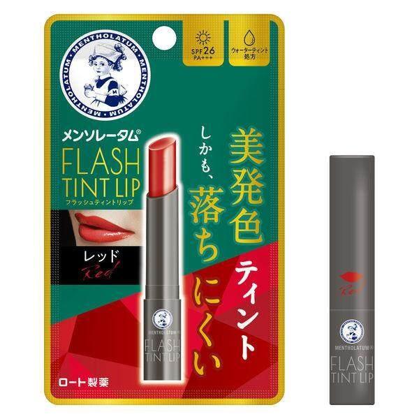 Mentholatum Flash Tint Lip Pink Fragrance Free 2g SPF26PA  Orange  Pink  Red
