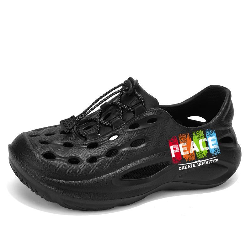 Hole shoes men's new summer wear breathable thick-soled casual sports wear-resistant stepping on shit feeling beach wading sandals