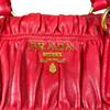 PRADA gathered Nappa Goful Tote Bag leather Red Women B2588L Used