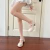 Small Leather Shoes Single Shoes Season New Sweet White Waterproof Table Thick High Heel Mary Jane Shoes Women