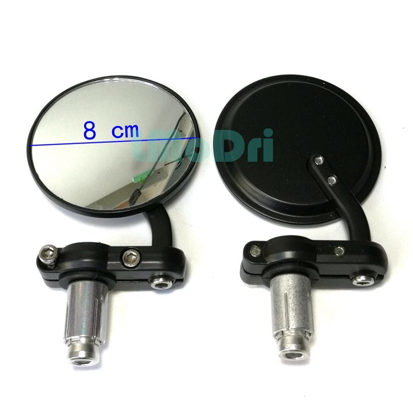 2pcs/Pair Motorcycle Rear View Mirrors Round 7/8" Handle Bar End Foldable Motorbike Side Mirror For Suzuki for Kawasaki