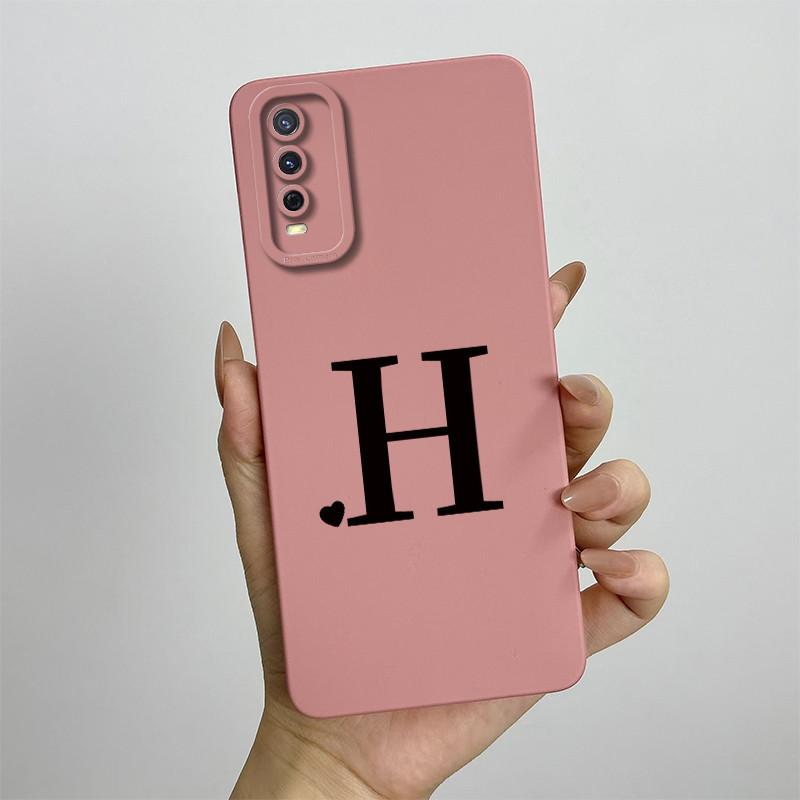 For Vivo Y20 Case Vivo Y20s Y20I Y20SG Y20G Phone Case Vivo V2029 V2027 V2032 Case Luxury Letters Square Shockproof Back Cover