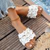 2026 Summer Fashionable Open-Toe Sandals with 3D Flower - Elegant French Style Slippers