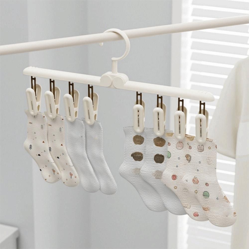 3 Pieces Non-Slip Sock Drying Rack Detachable Clothes Drying Rack Underwear Drying Clips  Balcony