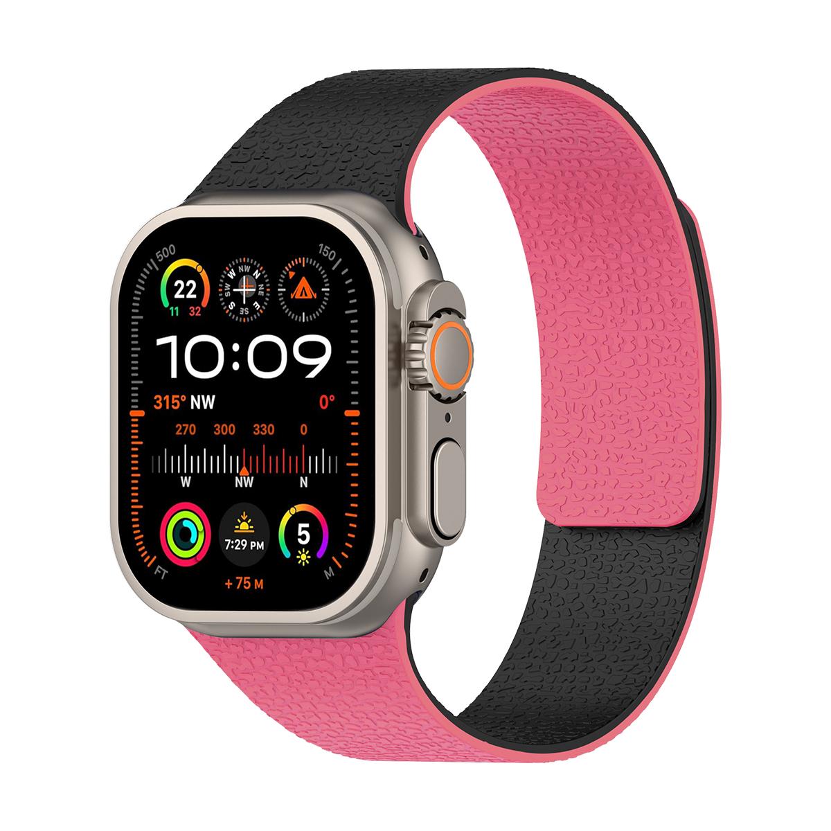 

Soft Silicone Magnetic Strap For Apple watch Ultra 3 2 Bands 49mm 40mm 44mm 41mm 46mm 45mm 42mm Bracelet correa iWatch Series 11 10 SE 9 8 7 6 5 Series11/10 46mm рожевий