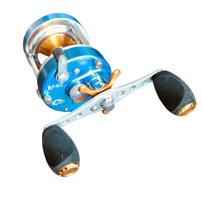 Lei Qiang Full Metal 7-Bearing Drum Reel for Left/Right Hand, Boat & Sea Fishing - Model BF40, BF50, BF60.