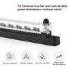 Dual Row 12 Terminal Bus Bar Kit 12 Way 150A Power Distribution Block Ground Terminal Block for Car Boat Trailer RV Wholesale