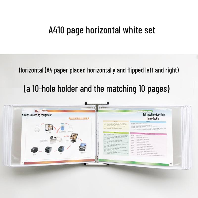 A4 Wall-Mounted 10-Page Swivel Display Folder/Document Holder
