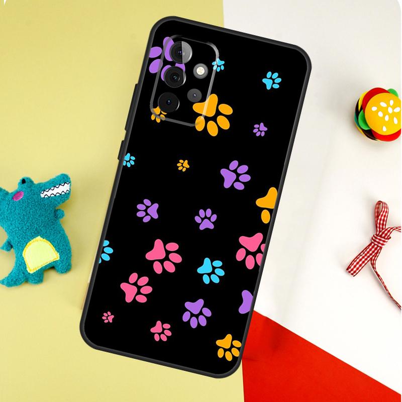 Dog Paw For Samsung Galaxy A05 A06 A16 A54 A34 A14 A55 A35 A15 A53 A33 A13 A22 A32 A52 Phone Case