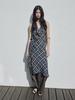 Deoenel Plaid Dress - [Navy]