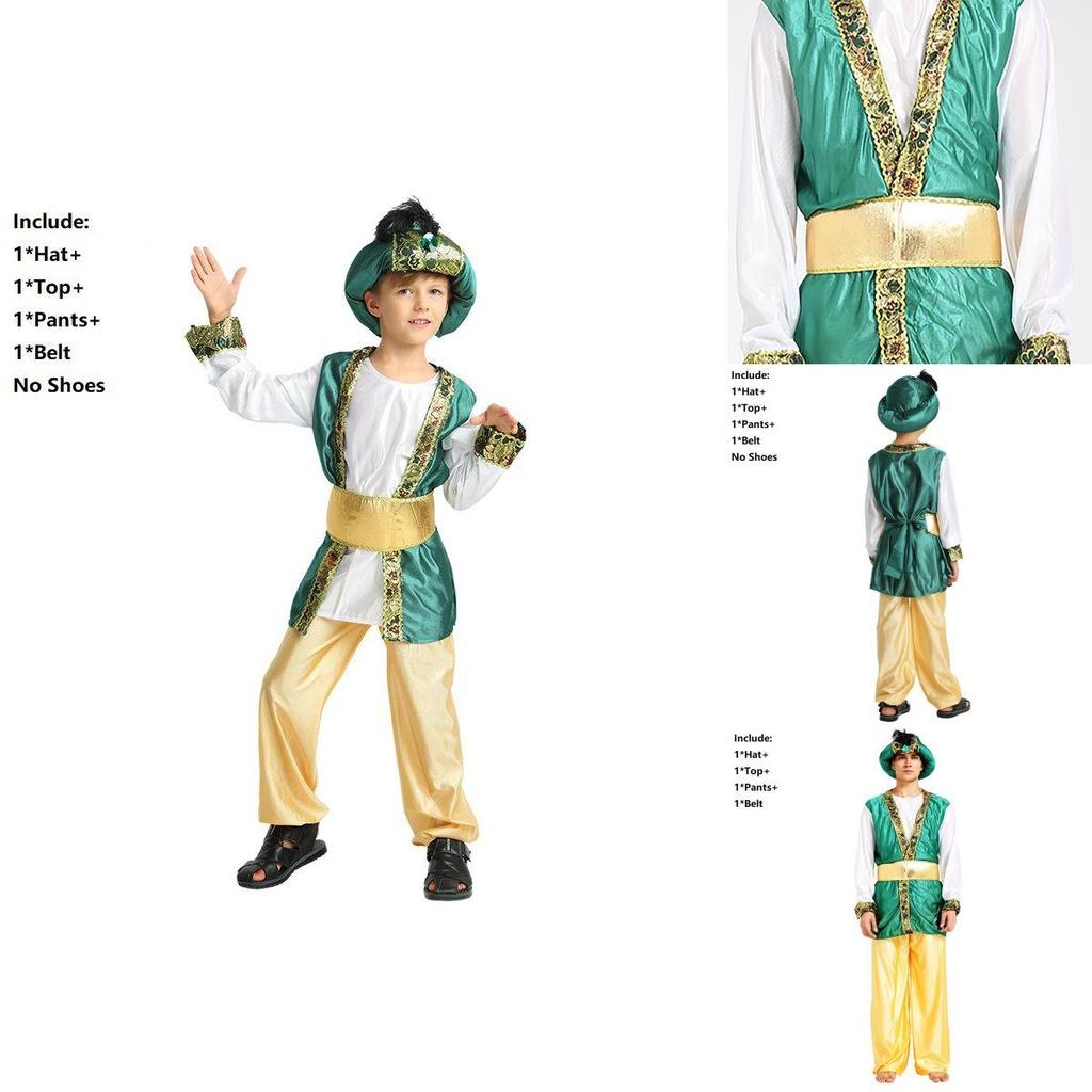 Atemberaubendes Jungen Halloween Party Arabischer Prinz König Kostüm für Cosplay-Veranstaltungen
