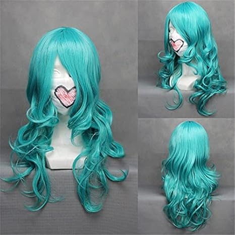Bleach Neliel Tu Oderschvank Cosplay Pruik Blauw Lang Golvend Synthetisch Haar Pruiken Halloween Kostuum Pruiken voor Vrouwen One Size blue