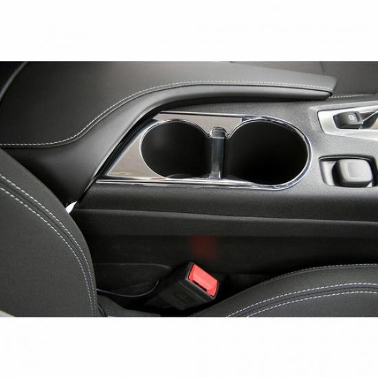 Front Cup Holder Cover Trim Ring Frame Chrome For Chevrolet Camaro 2017+ Inner
