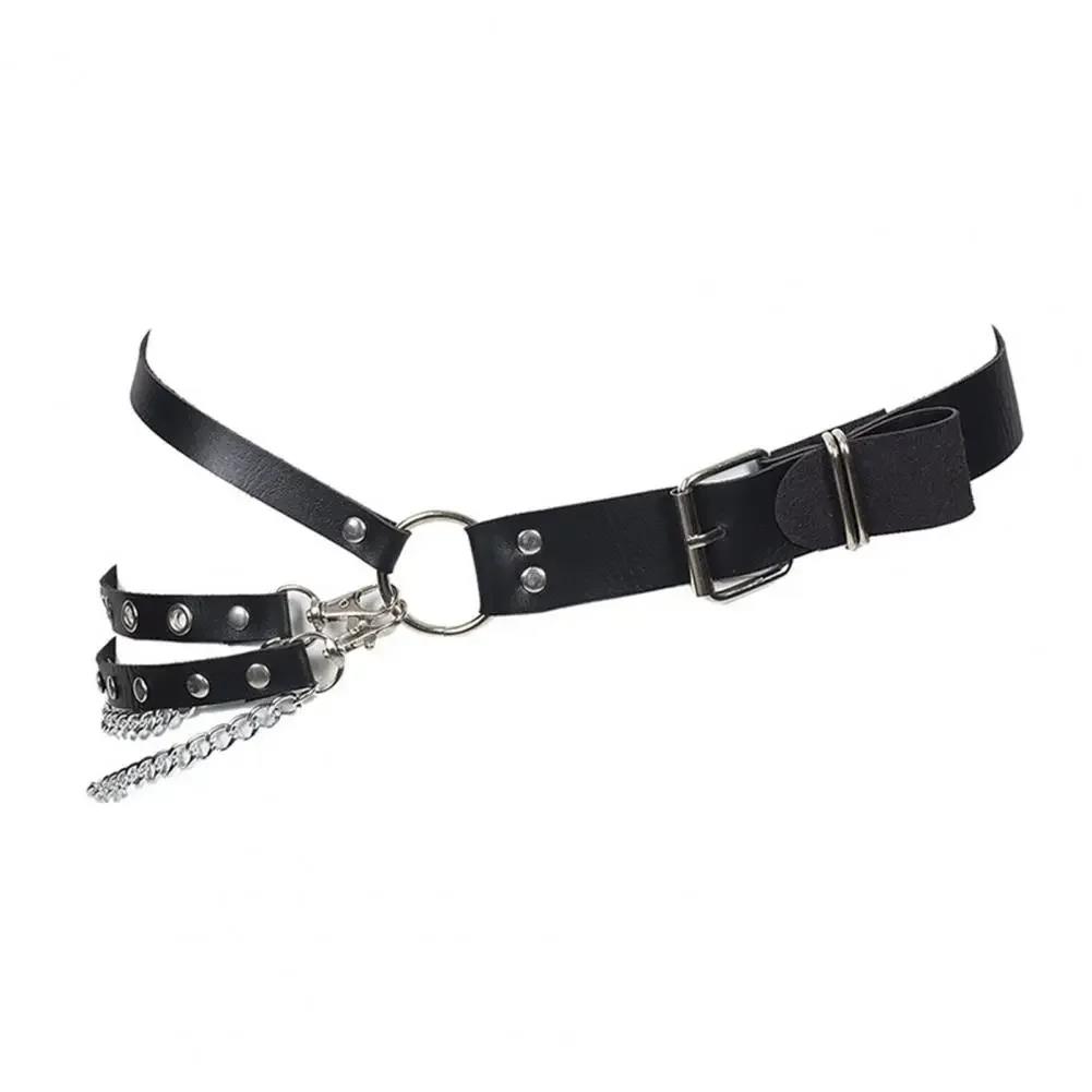 Chic Lady Club Waist Belt - Adjustable Rivet Decorative Belt For Stage Shows And Fashion Outfits