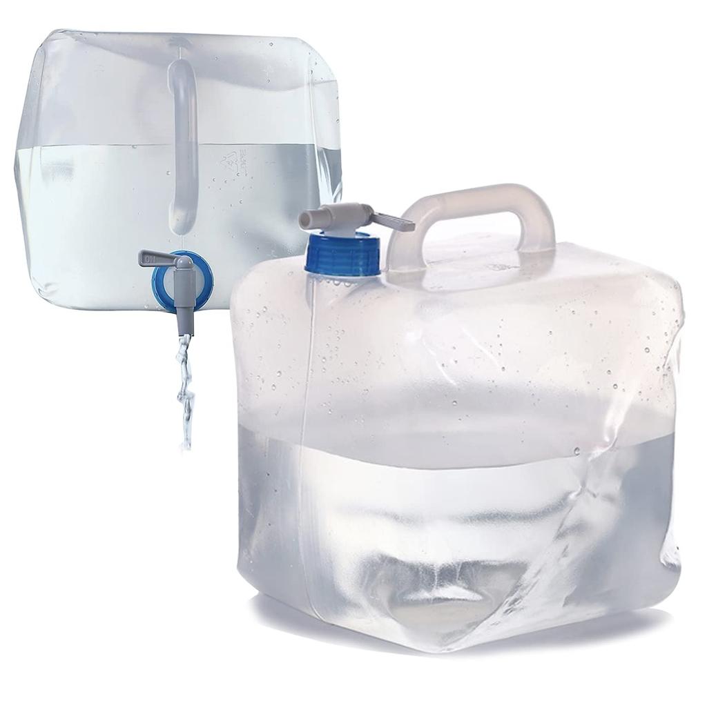 Happiest Water 10L X Poly Tank with Compact Water Tank Water Water Emergency Water Supply Disaster Outdoor Set of Tank, 2, Cock, Foldable, Bag,