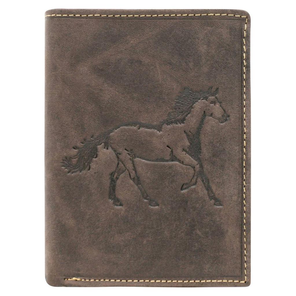 Wild Animals N4-Chm Horse Men's Leather Wallet