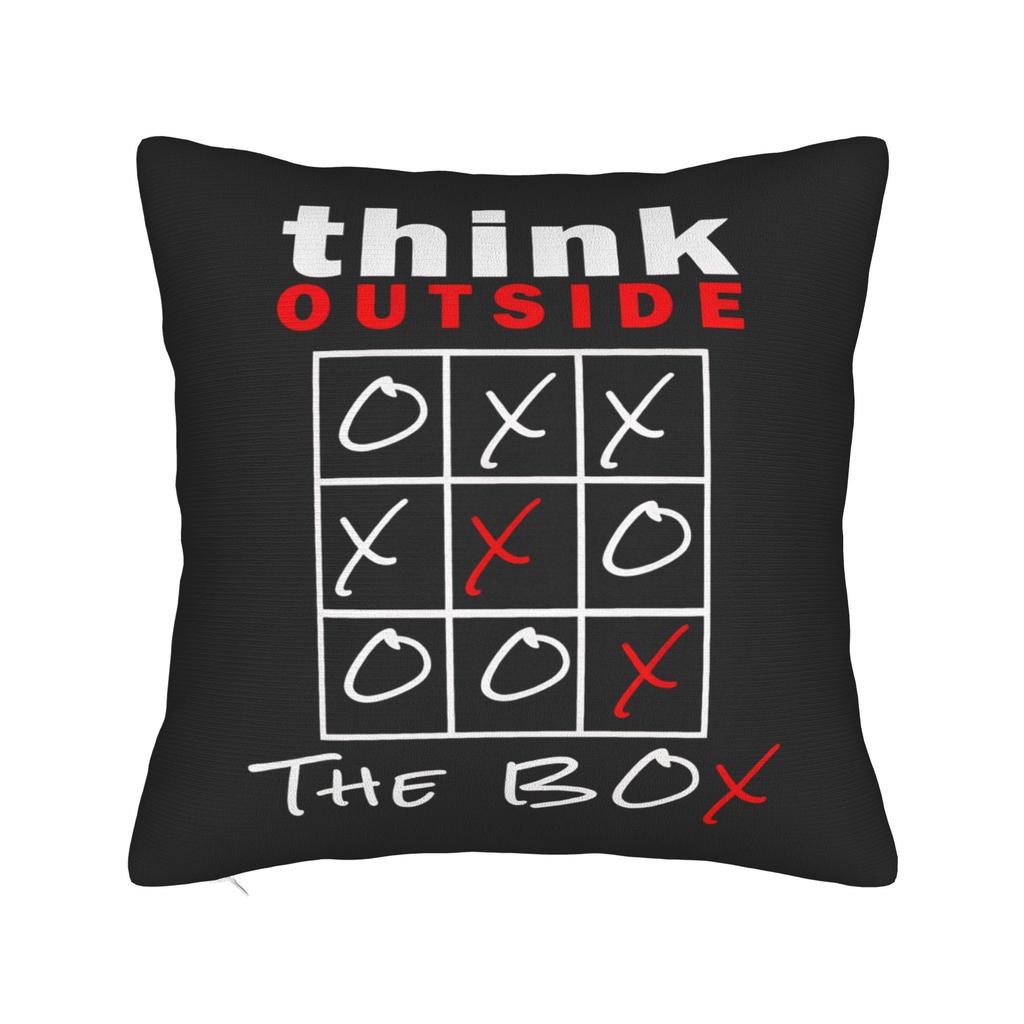 Think Outside the Box Tic Tac Toe Pillow Case Morden Pillow Cover Comfy Pillowcases For Wedding Party Home Decor