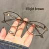 Oval Nerdy Glasses for Women: Retro Japanese Style, Anti-Blue Light, Saturn Design, Prescription Compatible.