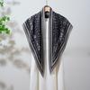 Summer Atmosphere Wearing Belt Waist Seal Twill Silk Simulation Silk Cool Triangle Scarf Cashew Print Women's Silk Scarf