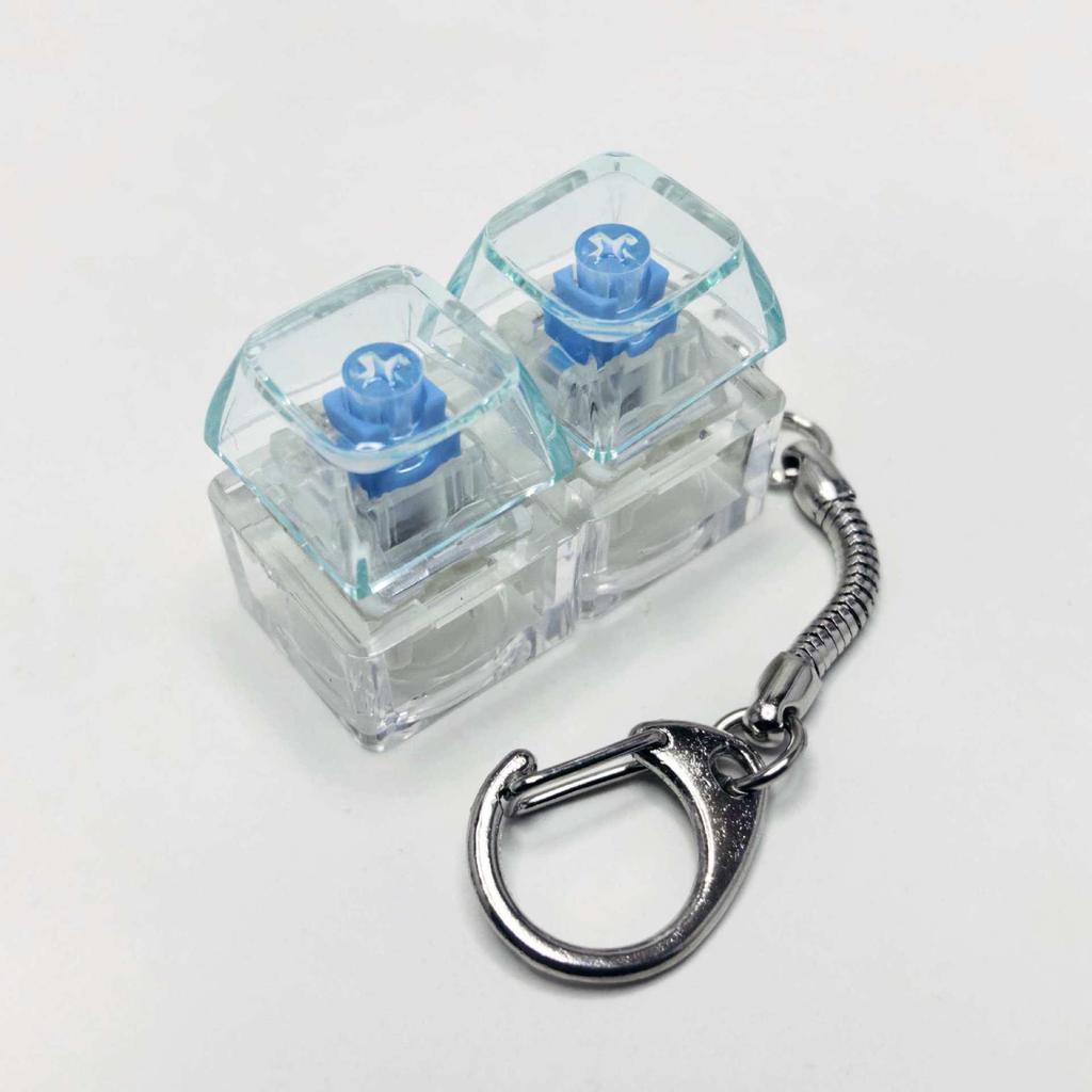 Cross-Border High-Clarity PC Mechanical Switch Tester Keychain - 3.4-Key Squeeze Fun Decompression Pendant