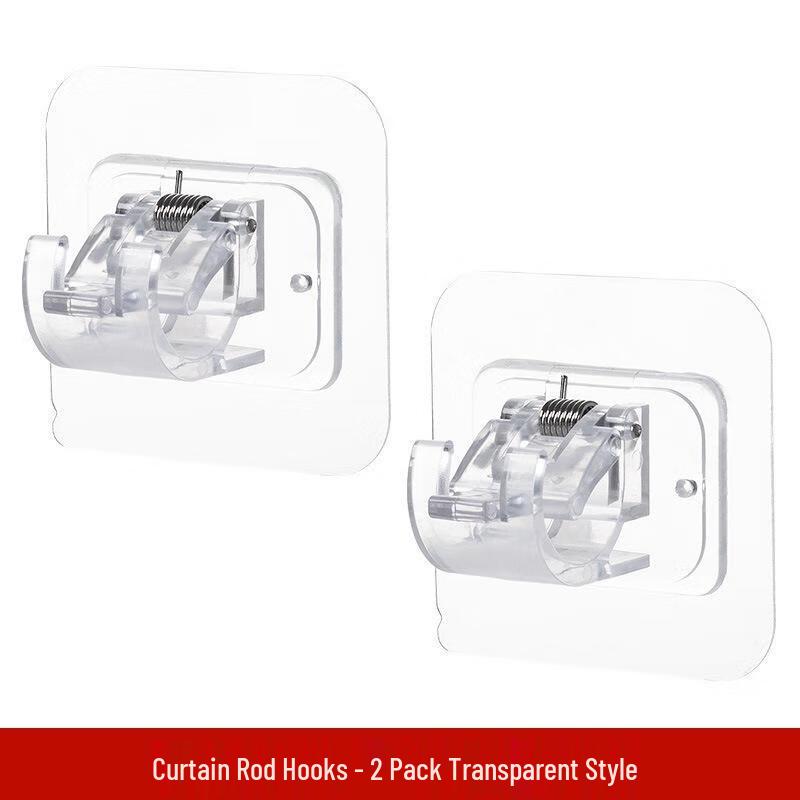 

JINGRUIXIANG Punch-Free Curtain Rod Clip Holders