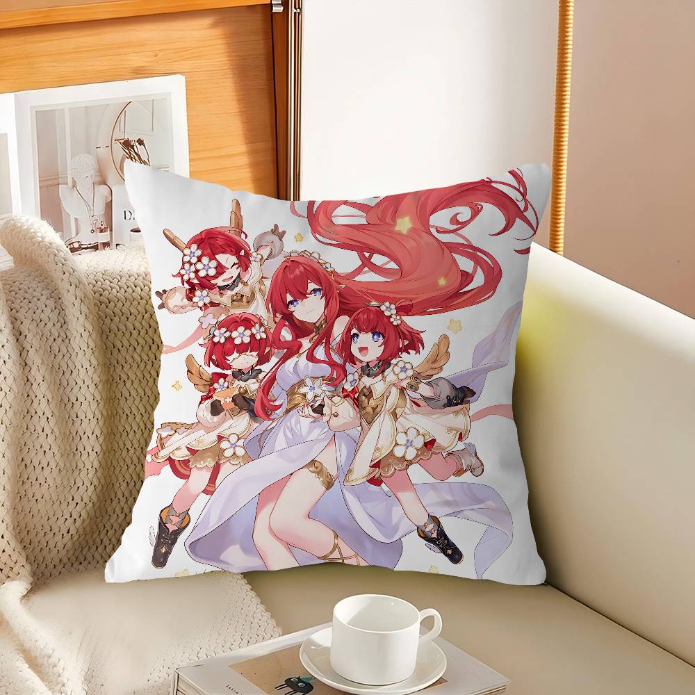 Honkai Impact 3rd Himeko Poszewka na poduszkę Wzór Poszewka na poduszkę Dekoracja Dekoracja świąteczna