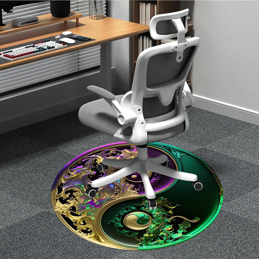 

1pc Yin Yang Symbol Chair Carpet for Office, Soft Flannel Throw Mat, Perfect for Office,Holiday Party Decoration Choice yy251113187 80cm by 80cm
