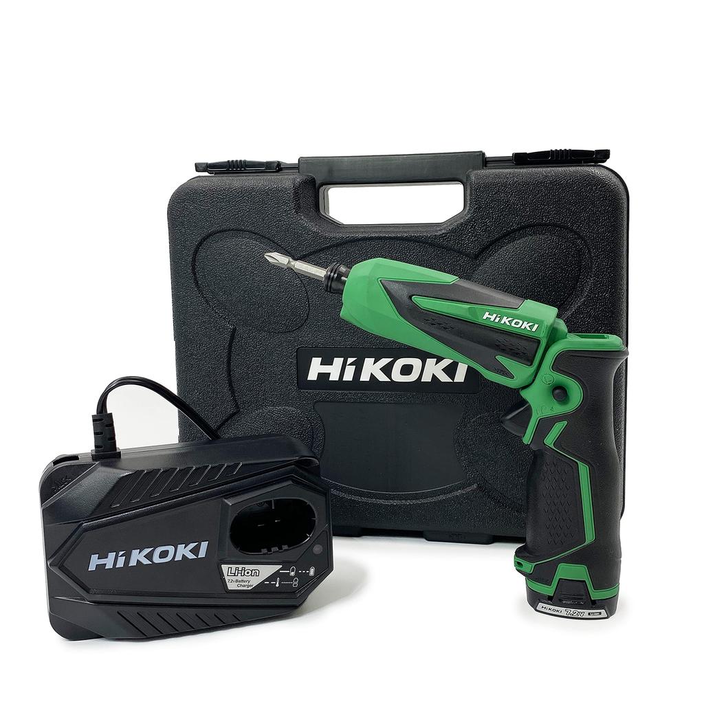 HiKOKI Impact Driver WH7DL Includes Initial Repair 1 and 7.2V Pen-Type (LCSK) - Warranty, Driver, Charger, Case.