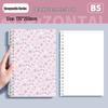 Fresh Floral B5 Loose-Leaf Notebook: Stylish for Instagram, Comfortable Design, Ideal for Students, Simple Spiral Binding.