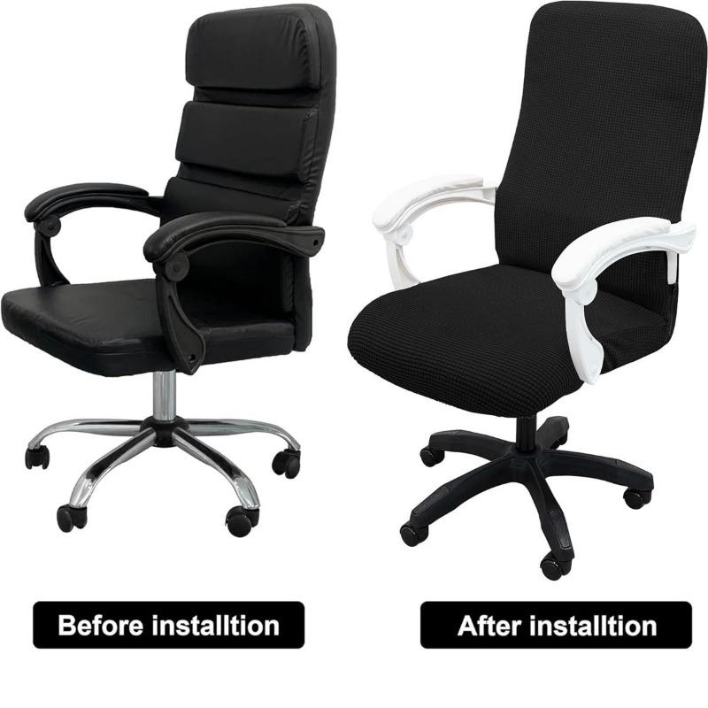 Thickened Jacquard Stretchable Computer Office Chair Covers Dustproof Pet Scratch Resistant Retractable Office Chair Cover