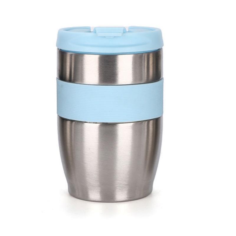 New Double-layer Vacuum Stainless Steel Thermos Cup Direct Drinking Coffee Cup with Lid Anti-scalding Water Cup Office Utility