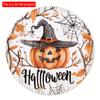 2d Flat 20*20cm, Halloween Home Decoration, Halloween Wizard Pumpkin, Wooden Circular Creative Logo Decoration, for Home, Garden Wall Decor.