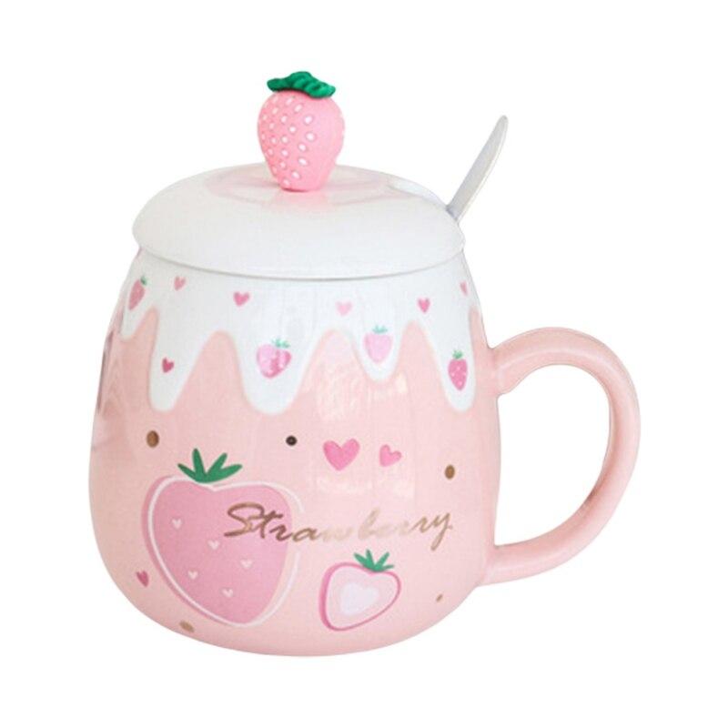 Ceramic Mug with Lid And Spoon High Temperature Ceramic Water Bottle