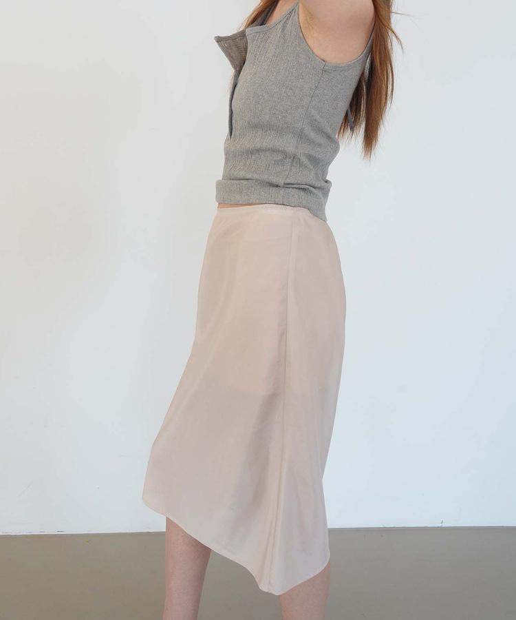 Seuleoum Nuance Sheer Skirt_Cream Beige
