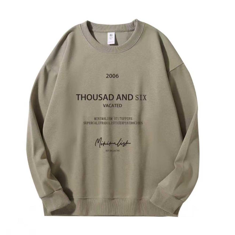 A Large-sized Loose and Trendy Hoodie for Women with A Round Neck, A Retro College Style and A Laid-back Top for Spring and Autumn