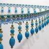 1M Crystal Pendant Beaded Lace Trim Tassel Fringe DIY Stage Home Curtain Decor Accessories Upholstery Party Hanging Ring Cords