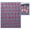 Yousheng English Letter Nail Art Stickers Self-adhesive DIY Alphabet Manicure Decoration Decals Women Nail Accessories for Home