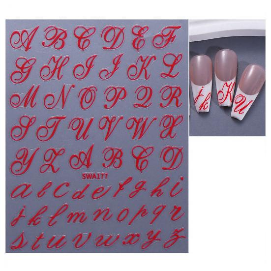Yousheng English Letter Nail Art Stickers Self-adhesive DIY Alphabet Manicure Decoration Decals Women Nail Accessories for Home