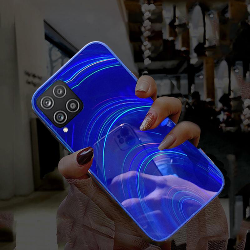 For Samsung M32 Case Luxury Bling Rainbow Mirror Soft Back TPU Cover For Samsung Galaxy M32 4G 5G Glitter Phone Case for Samsung M 32 Shockproof Cases