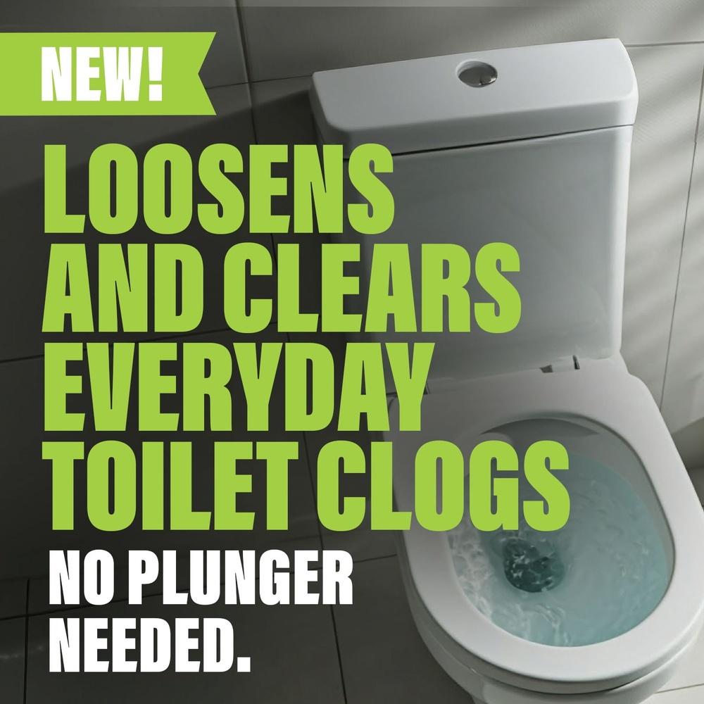 Liquid Toilet Clog Remover Fast Acting Bleach Free 12oz Non Corrosive Safe Pipes Septic Easy to Use Odorless Solution