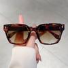 Square Fashion Women Sunglasses Leopard Print Shades Classic Black Men Sun Glasses for Outdoor Vacation Decoration Wear