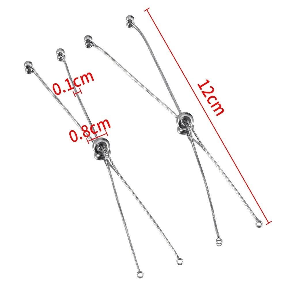 

5Pcs Silver Necklace Extender Gold Stainless Steel Chains Necklace Adjustment Accessories Silver-5PCS