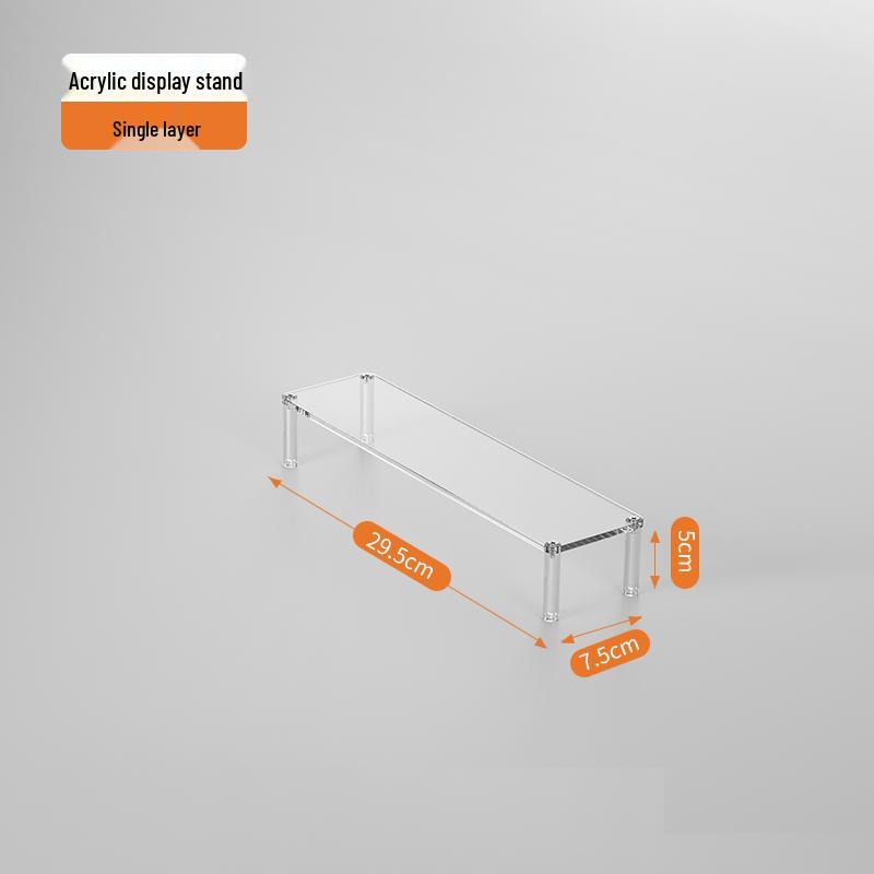 Acrylic Tiered Display Stand for Figurines and Blind Box Dolls - Transparent Home Organizer