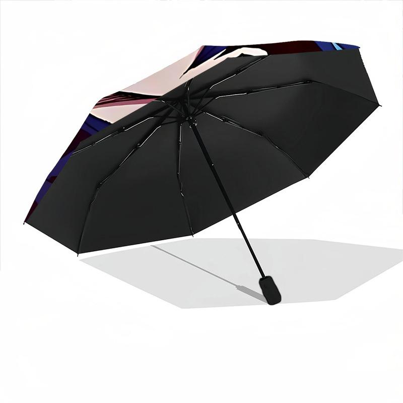 1pc Megumi Fushiguro Auto Open/close Umbrella, Portable Travel Umbrella, Everyday Use - Outdoor Accessory, Artistic Pattern, Compact Design, Fashion L