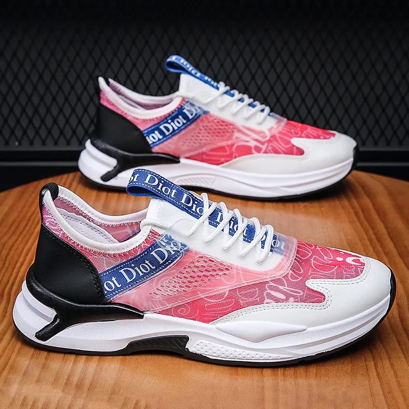 Fashion Men's Sports Shoes 2024 New Korean Edition Mesh Breathable Running Shoes Student Trend Low Top Comfortable Casual Shoes sneakers