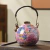 Ru kiln full color exquisite beam pot single pot high-end tea making utensil household ceramic teapot tea set Xishi pot series